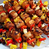 Pineapple Teriyaki Pork Kabobs