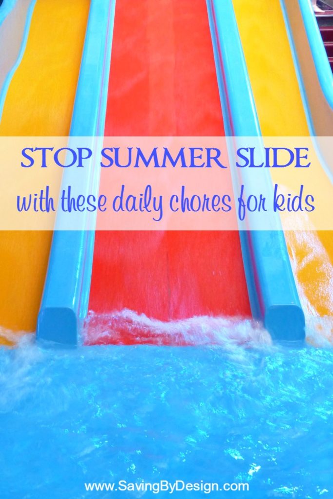 Stop summer slide and still enjoy a relaxed, fun summer with the kids. Get a free printable to remind them what chores need to be done each day.