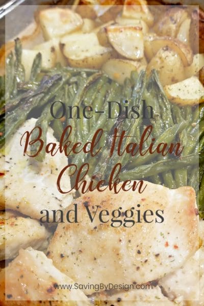 This One-Dish Baked Italian Chicken and Veggies is the perfect way to fit in a delicious, healthy meal on those super busy weeknights!