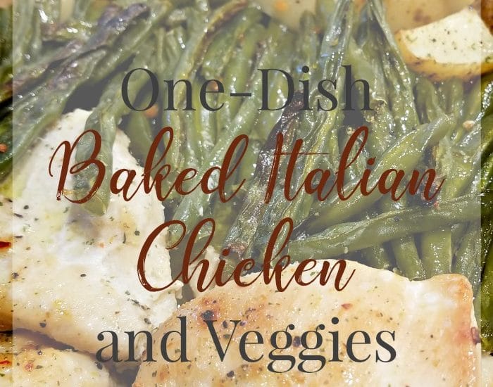 This One-Dish Baked Italian Chicken and Veggies is the perfect way to fit in a delicious, healthy meal on those super busy weeknights!