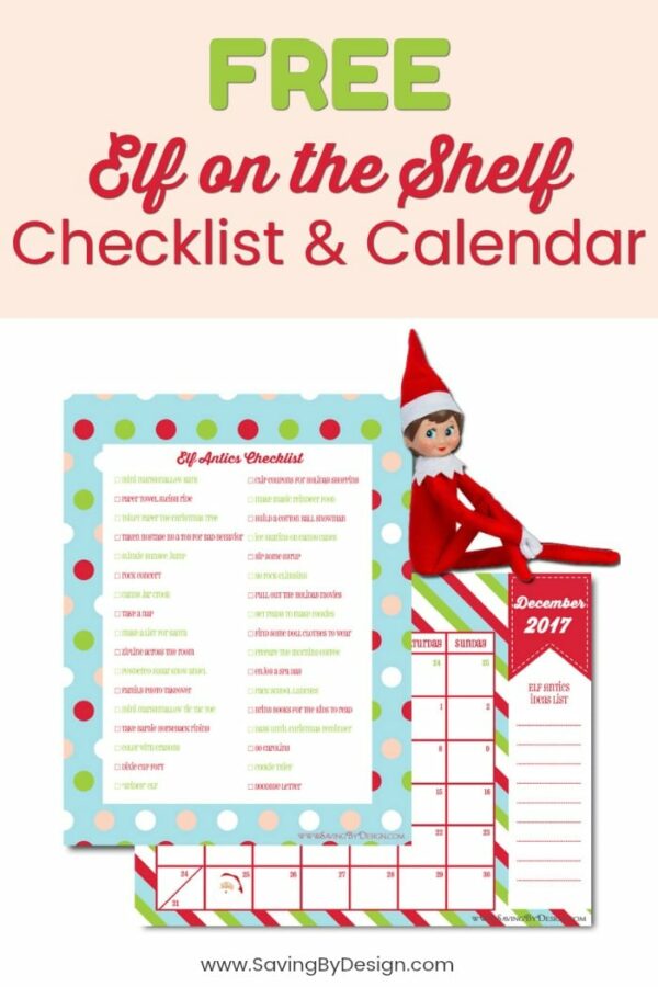 Elf on the Shelf Planner & Checklist | Saving by Design