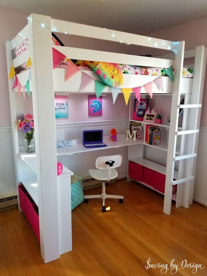 bunk bed with built in desk