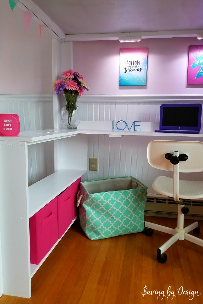 Diy Loft Bed With Desk, Loft Bed With Bookcase And Desk