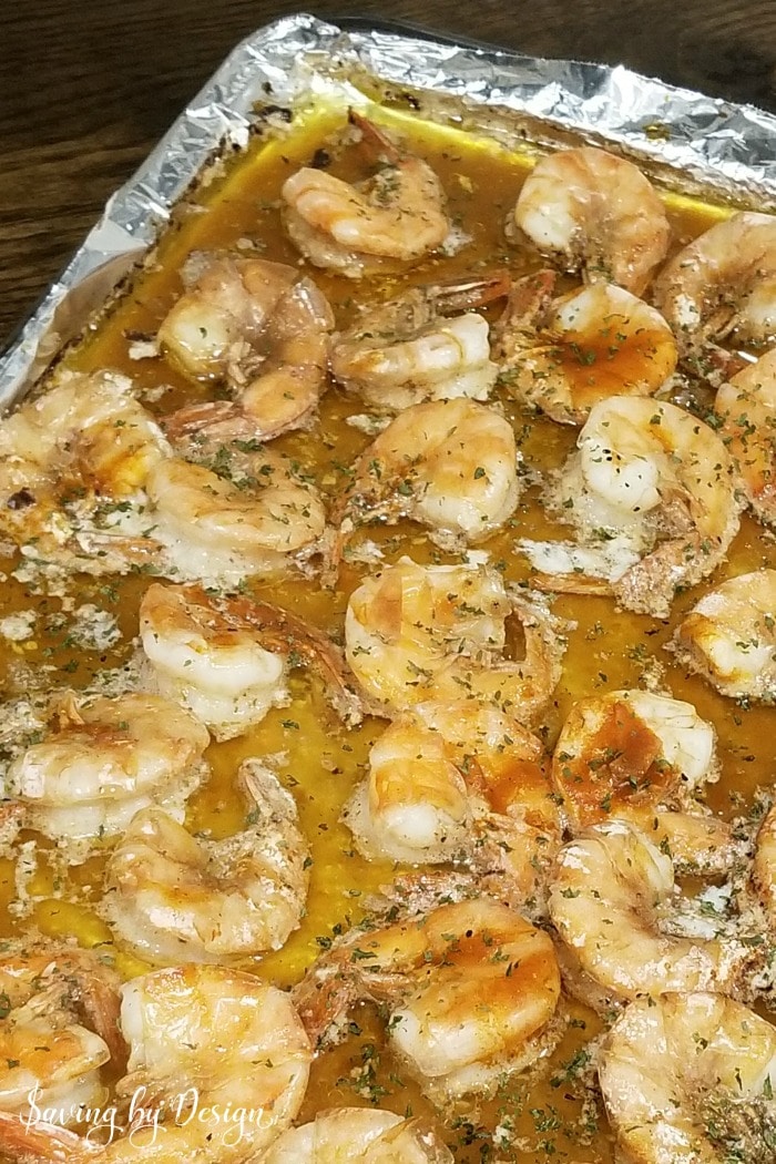 baked shrimp on sheet pan