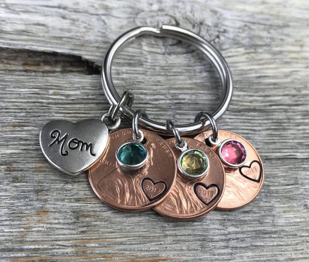 mom penny keychain