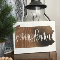 gallery wall ideas - state sign